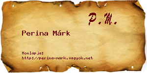 Perina Márk névjegykártya